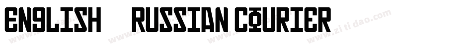 English-Russian Courier字体转换